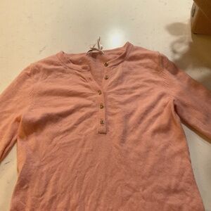 Pink button long sleeve shirt